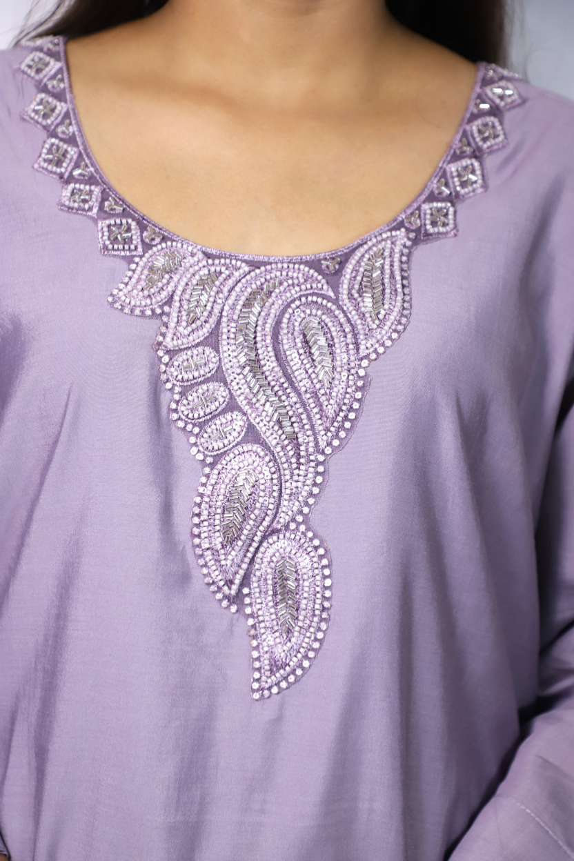 Roman Silk | Purple Co-ord Set