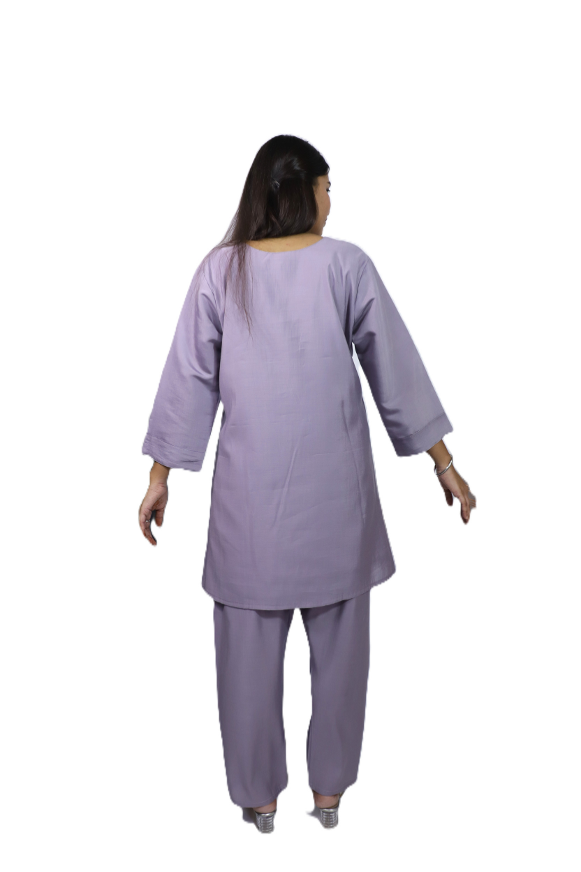 Roman Silk | Purple Co-ord Set