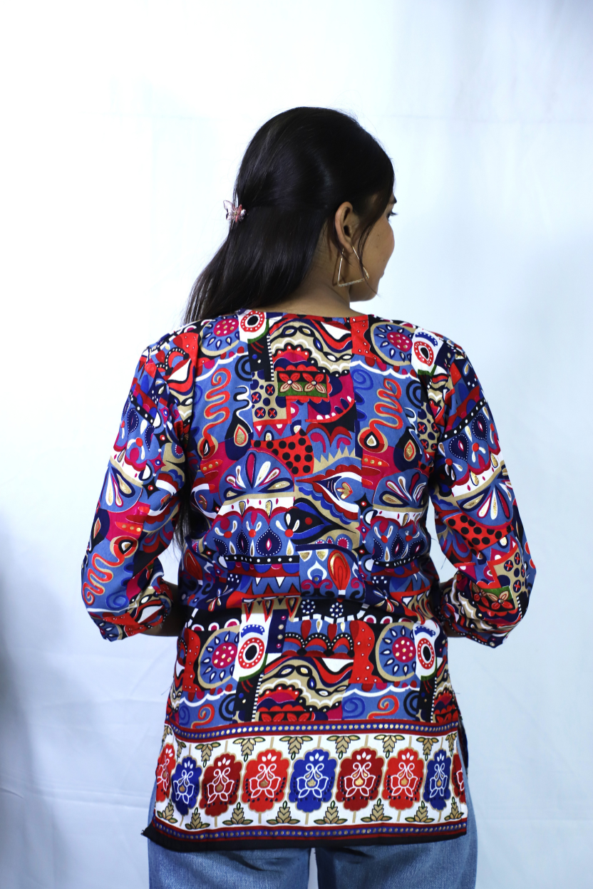 Rayon Multi-Color Printed Kurti | Stylish & Comfortable Daily Wear