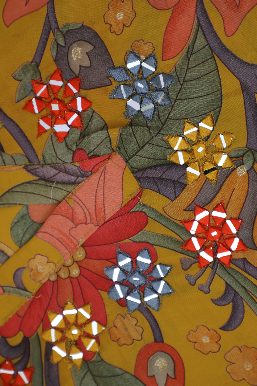 Mustard Roman Silk Co-ord Set