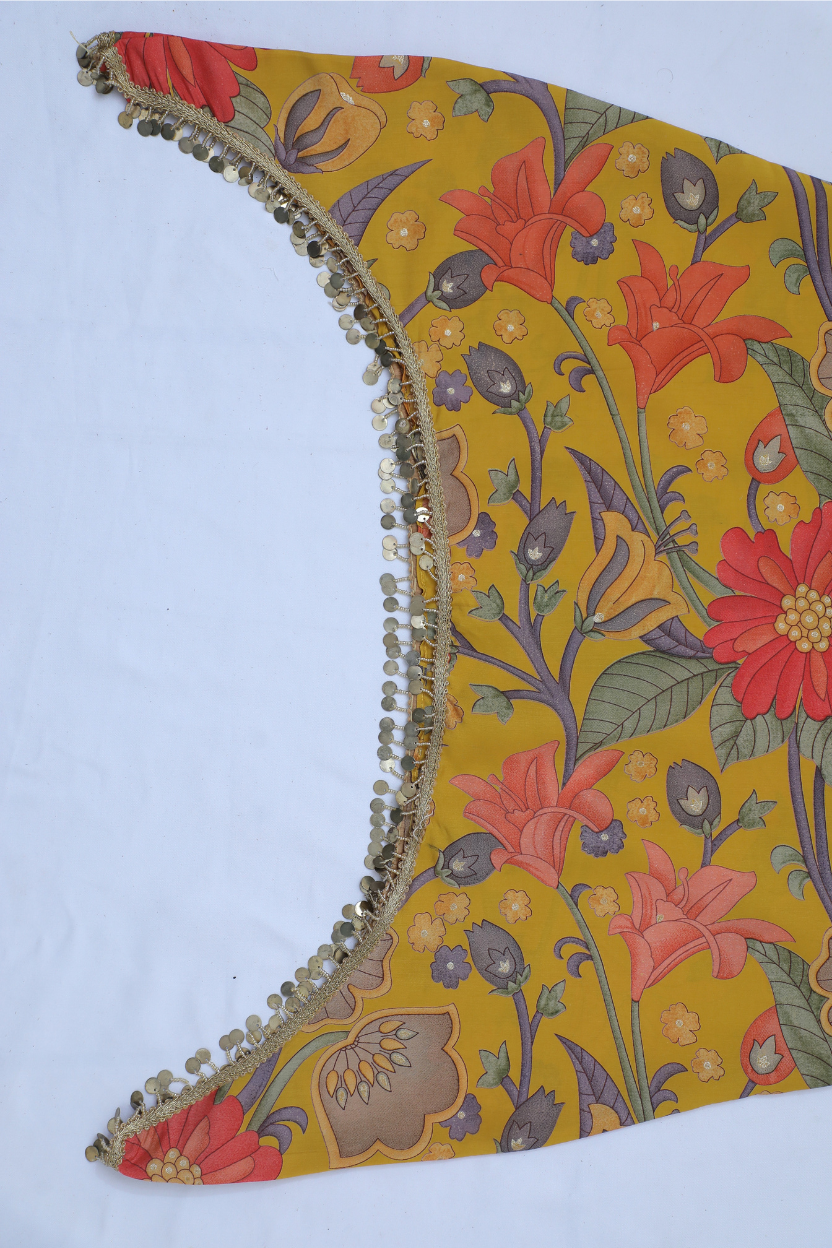 Mustard Roman Silk Co-ord Set