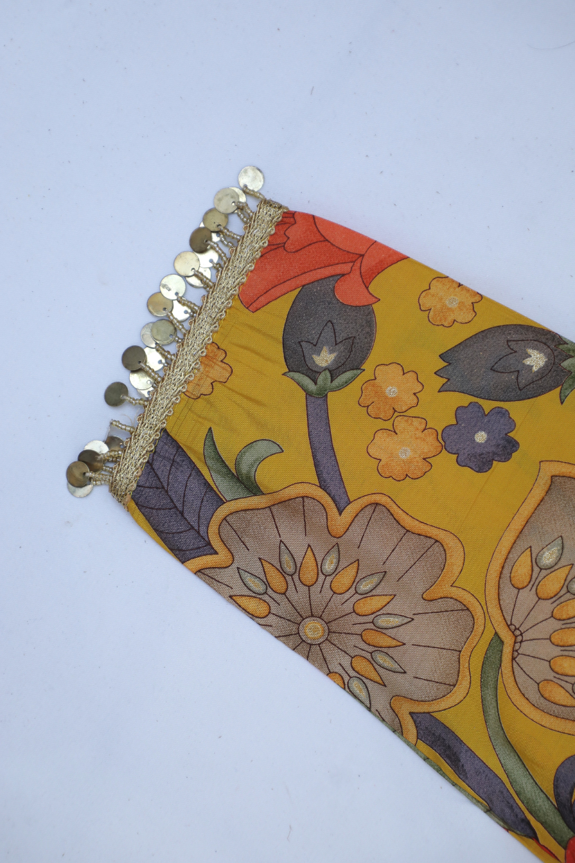 Mustard Roman Silk Co-ord Set