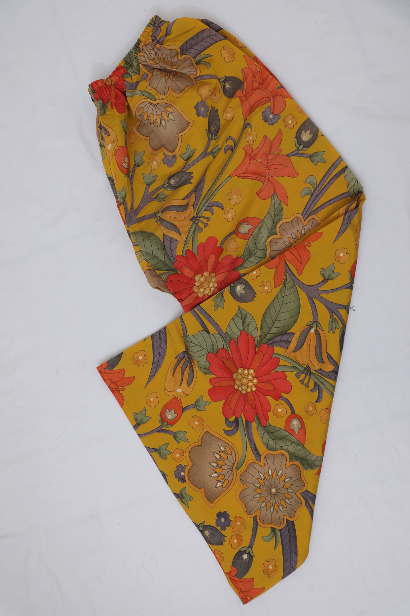 Mustard Roman Silk Co-ord Set